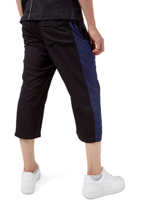 Pantalón pescador negro con azul, viene con cinturón integrado,   "OSOP Mansion"