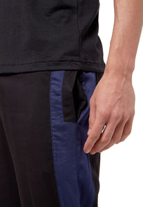 Pantalón pescador negro con azul, viene con cinturón integrado,   "OSOP Mansion"