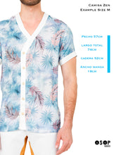 Cargar imagen en el visor de la galería, Camisa Zen con prints de cuadros de OSOP Mansion, Resort tropical chic style for men