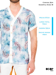 Camisa Zen con prints de cuadros de OSOP Mansion, Resort tropical chic style for men