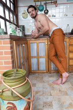 Cargar imagen en el visor de la galería, Pantalón lino terracota y azul claro!  Conscious Pants by OSOP Mansion, lo mejor de la moda masculina en Colombia