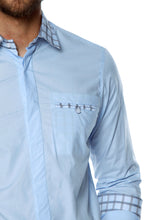 Cargar imagen en el visor de la galería, Camisa elegante azul para hombre&quot;Exclusive feel&quot;, una de las camisas favoritas de los ejecutivos modernos en el 2023.