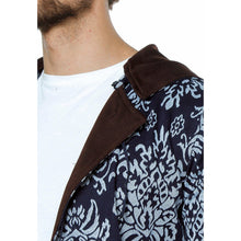 Cargar imagen en el visor de la galería, Cardigan Multilook para hombre - Hecho en Bogotá /  Flowered cardigan (Blue, White and Brown)