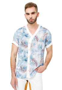 Camisa Palms "Chilaxing and Zen vibes for your days". Color Off-white con print de palmas!