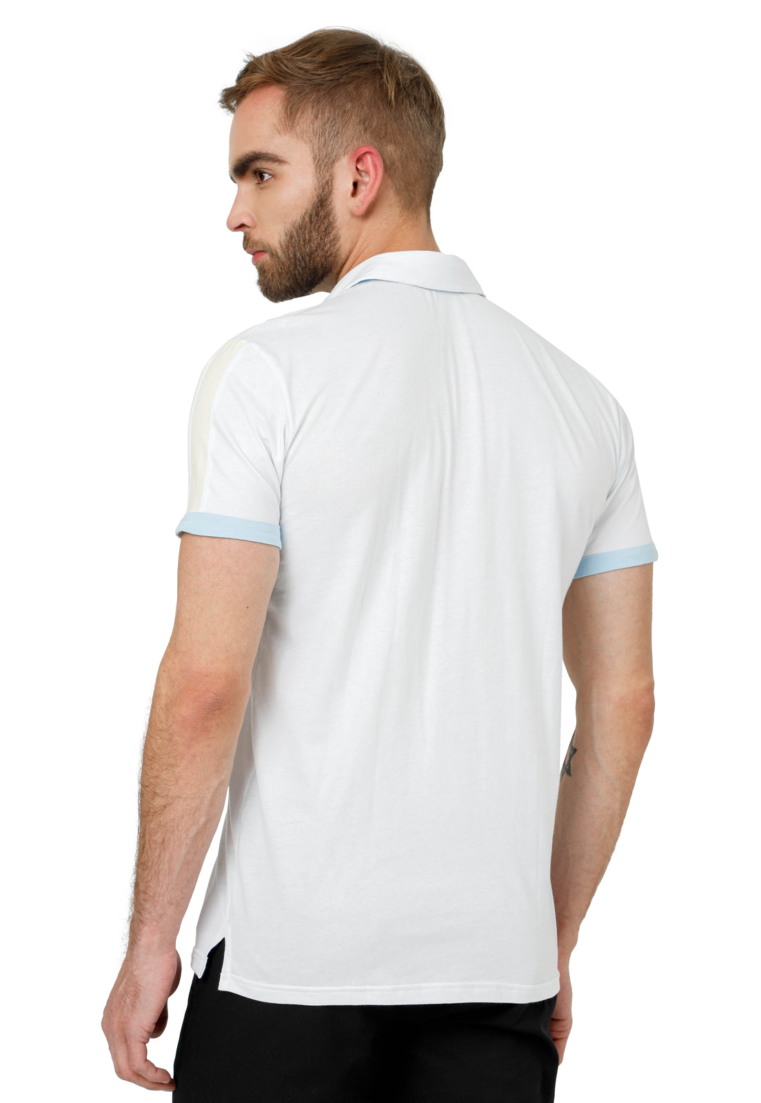 Camisa Polo blanca camisa de Polo de algodón Chic para hombres