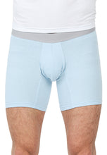 Cargar imagen en el visor de la galería, Boxers masculino en algodón 100% Azul claro - Gris de OSOP Mansion