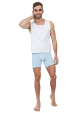 Cargar imagen en el visor de la galería, Boxers masculino en algodón 100% Azul claro - Gris de OSOP Mansion